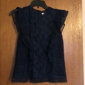 XS navy dress top NWT